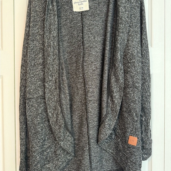 Abercrombie & Fitch BlackCardigan Sweater Lightweight Open-Front - Picture 2 of 5